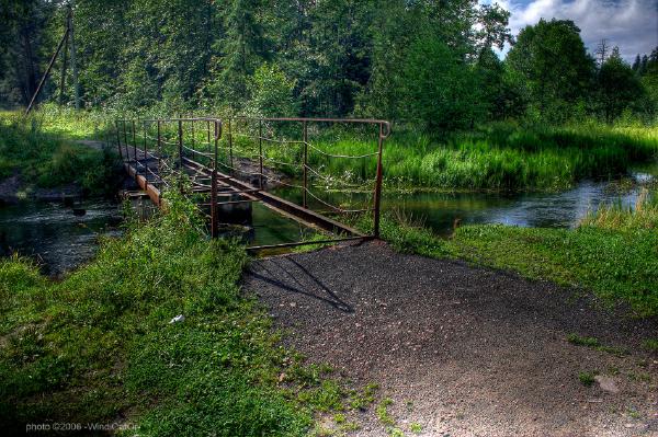 frame of an old foot-bridge