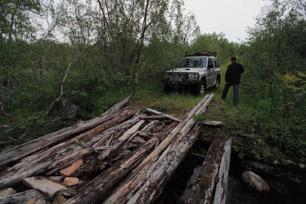 That was a bridge... at least 70 years ago, the north nature could preserve things well, but not for such long time