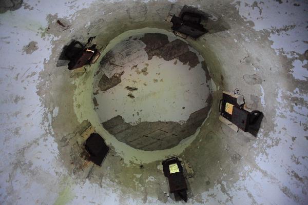 Inside one of the defence armored domes controlling the access to the complex